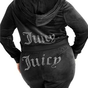 Juicy Couture OG Big Bling Licorice Velour Track SET Sz XL